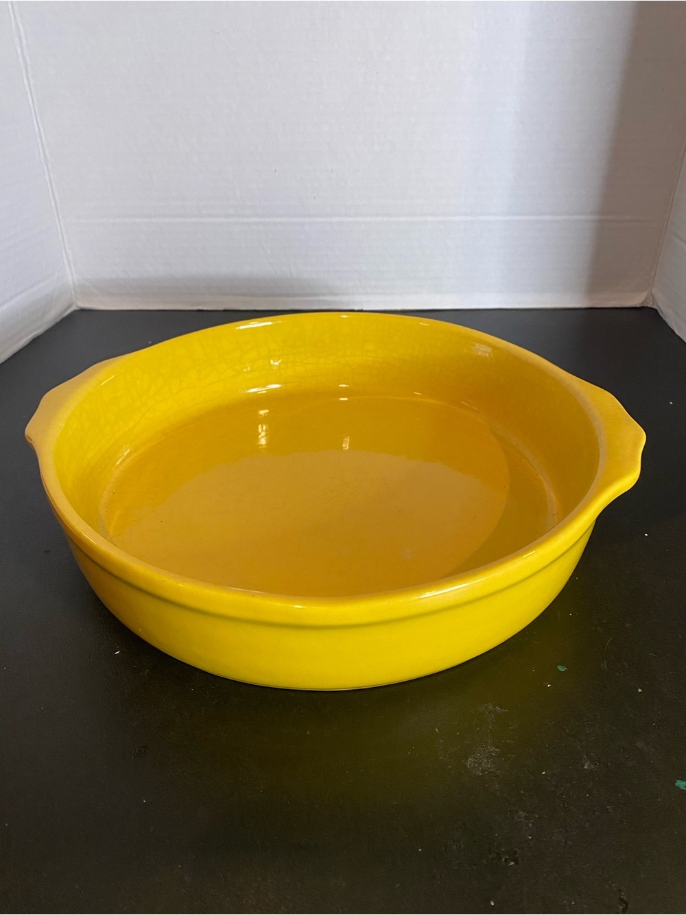 Daffodil Yellow Round Ceramic Baking Dish 10”x10”x2”